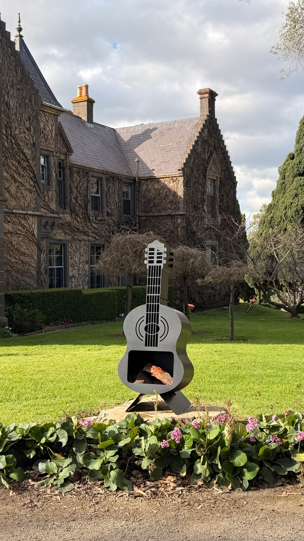 Black Guitar Fire Pit