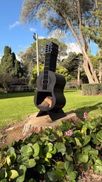 Black Guitar Fire Pit