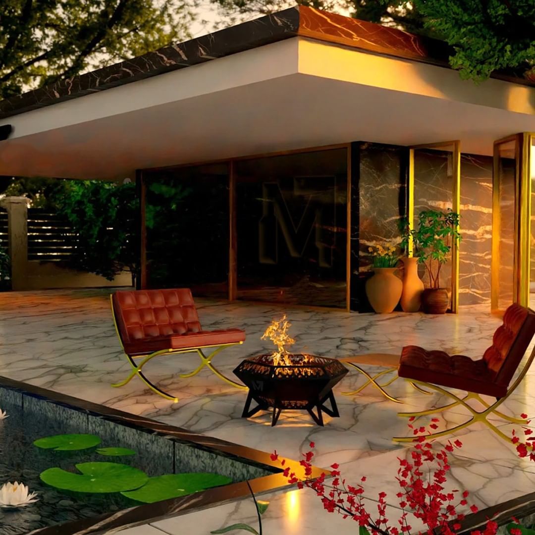 Flame Cut Diamond Fire Pit