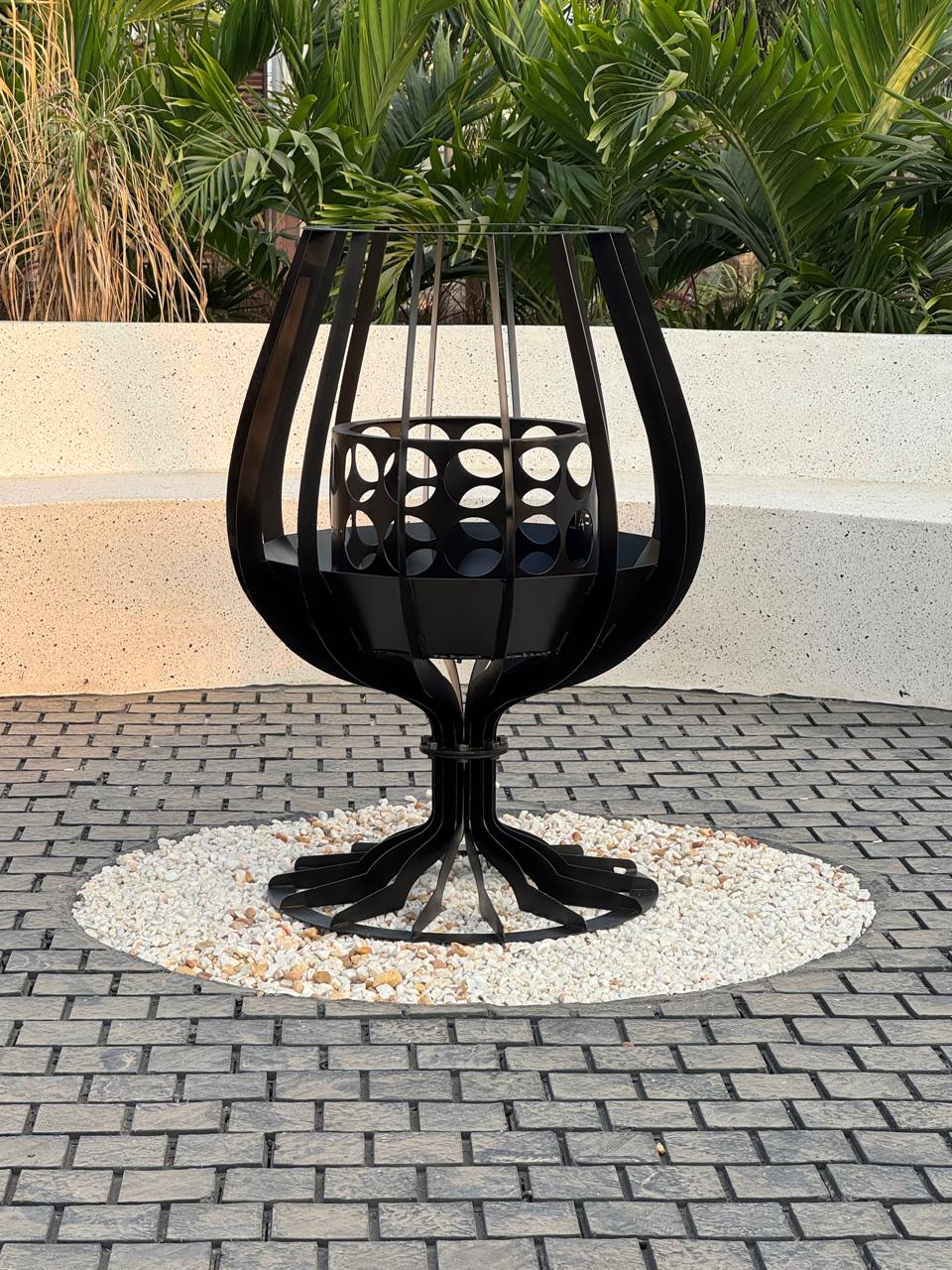 Cognac Glass Fire Pit