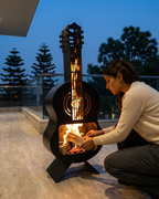 Black Guitar Fire Pit
