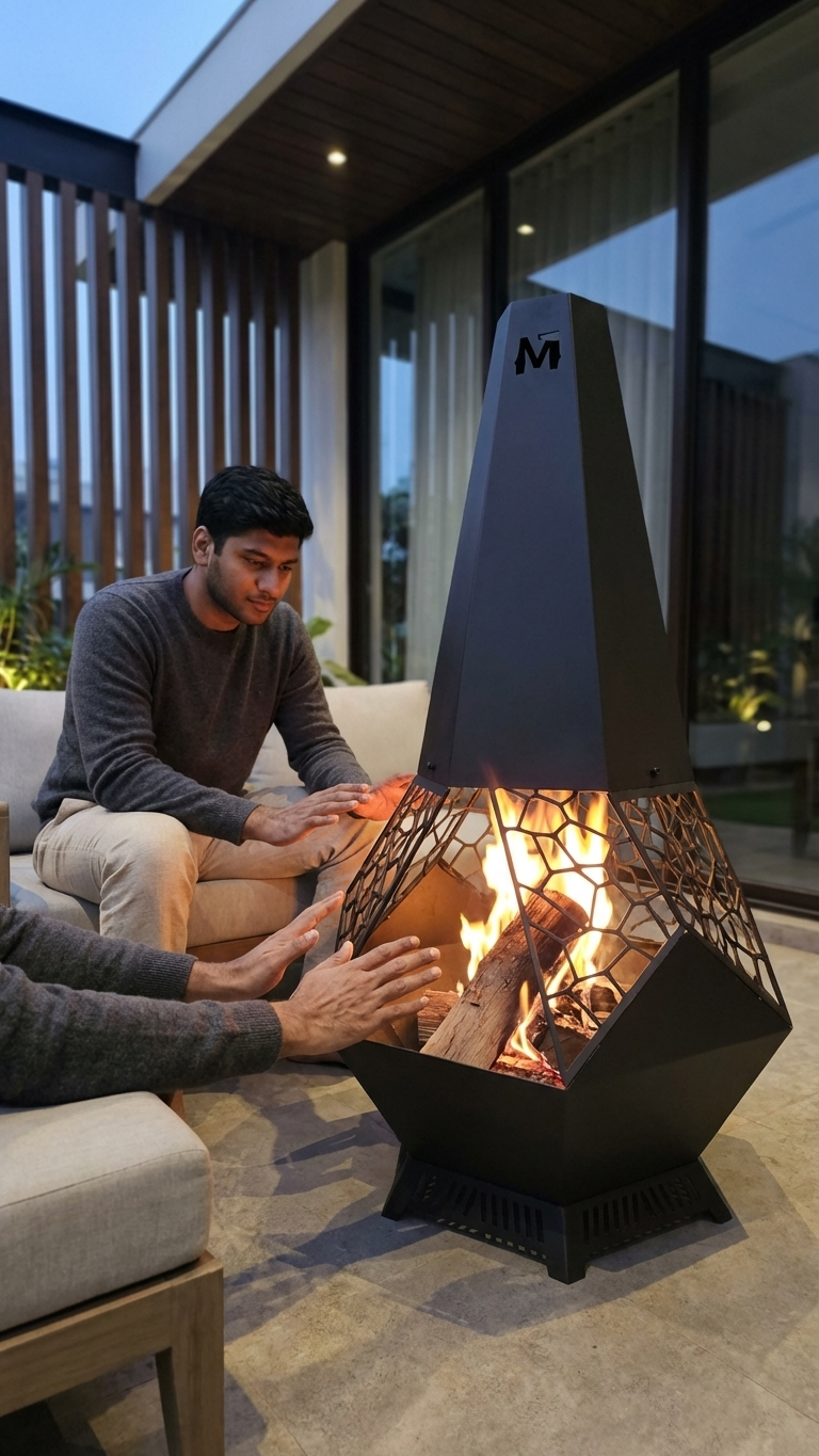 Honeycomb Chiminea Fire Pit