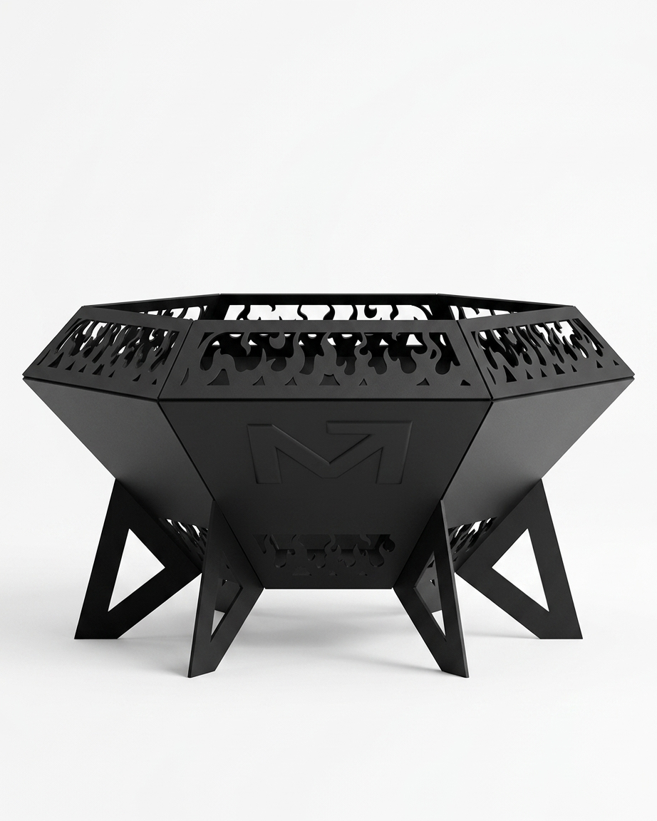 Flame Cut Diamond Fire Pit