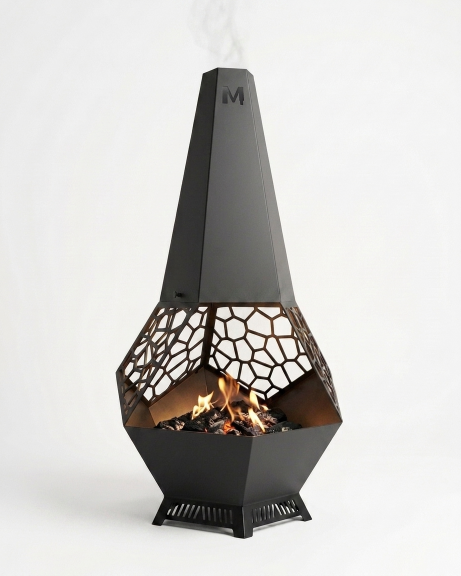 Honeycomb Chiminea Fire Pit