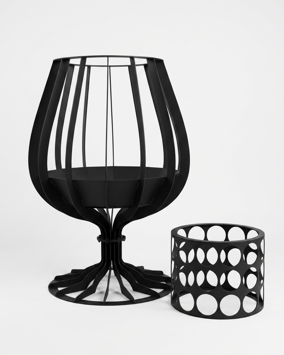 Cognac Glass Fire Pit