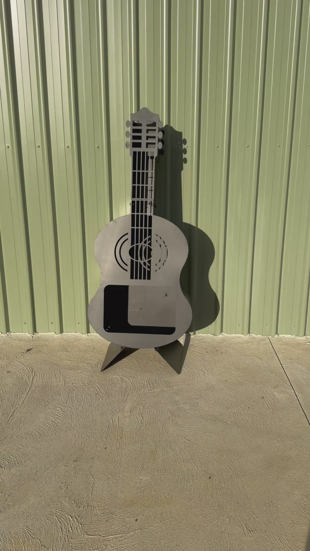 Black Guitar Fire Pit