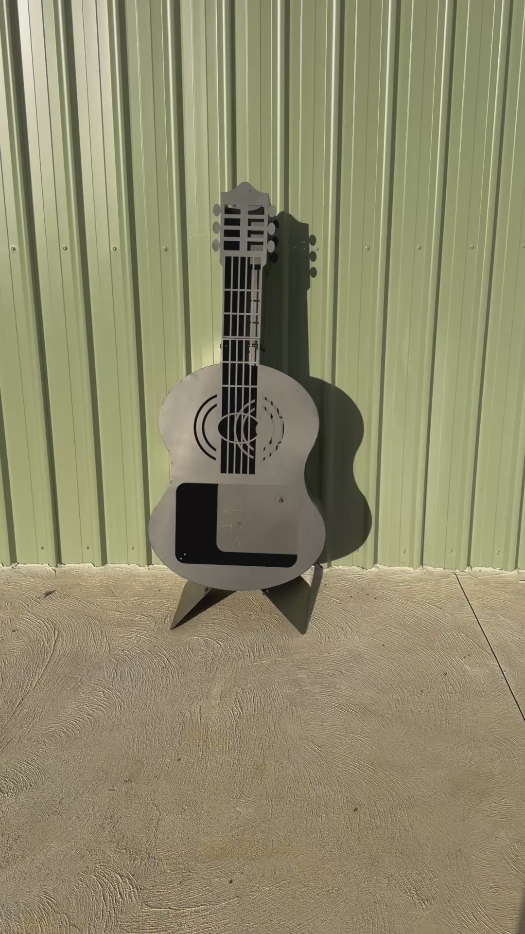 Black Guitar Fire Pit