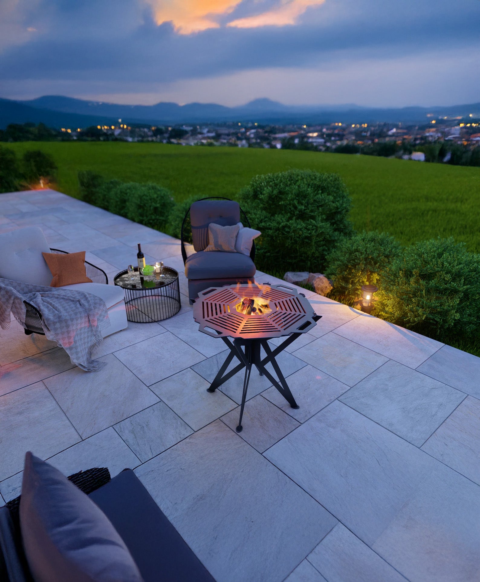 Tri-cross Fire Pit